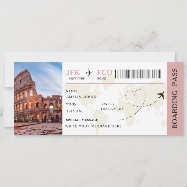 Carte d'embarquement Voyage Surprise Billet de com (Devant)