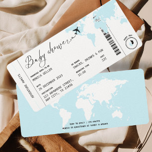 Carte d'embarquement Voyage Thème Garçon Baby show