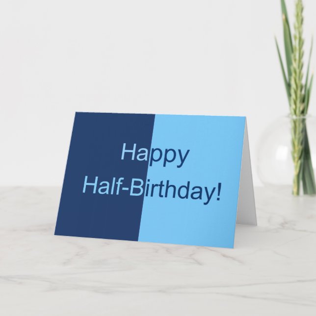 Carte demi-anniversaire (Devant)