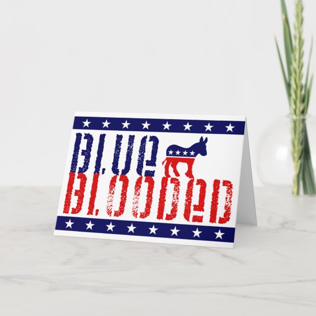 Carte démocrate blooded par bleu (Devant)