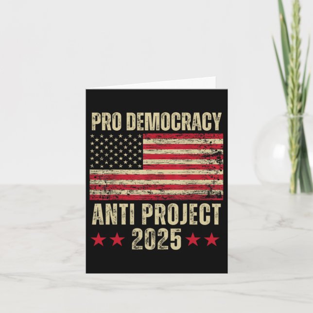 Carte Démocratie Anti Project 2025 Stop Project 2025 Ant (Devant)