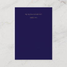 Carte d'emplacement élégante en bleu marine