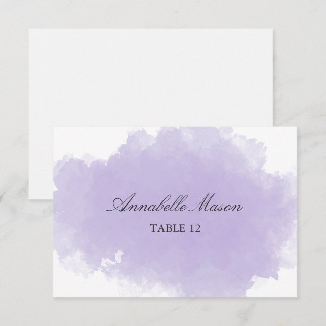 Carte d'emplacement Lavande Brouillard (Devant / Derrière)