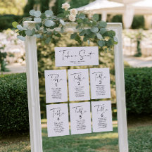 Carte d'en-tête de plan de table minimaliste 'Pren