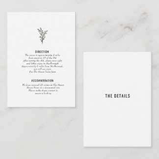 Carte d'encart de réception de détails de fête