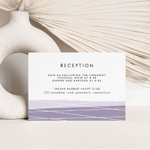 Carte d'encart de réception de mariage Lineation