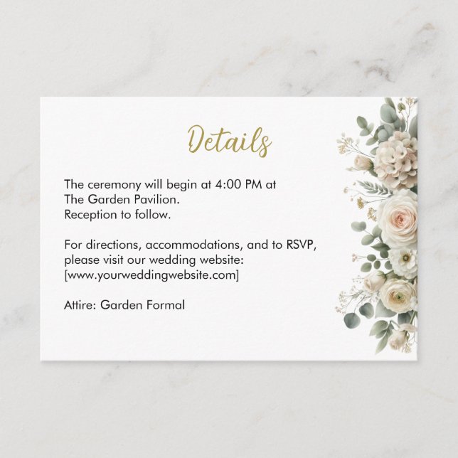 Carte d'enceinte de mariage élégante pour le blush (Devant)