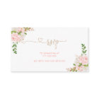 Carte d'enceinte RSVP florale en or brillant
