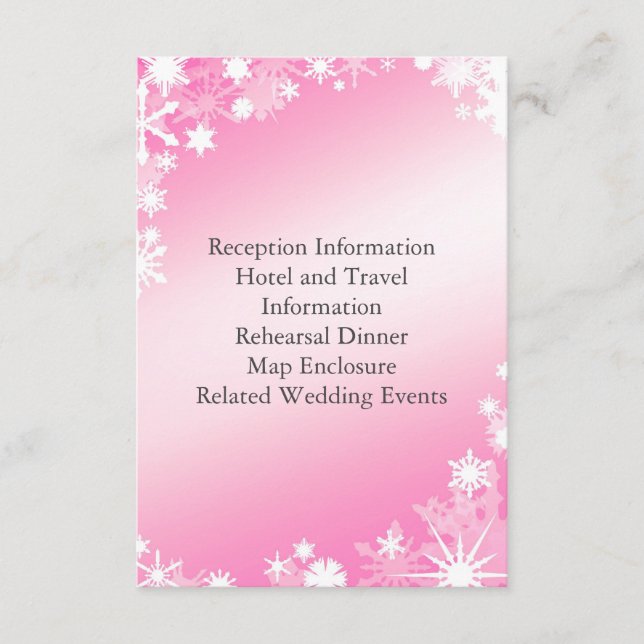 Carte d'enceinte Soft Rose Snowflics (Devant)