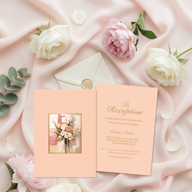 Carte d'Enclosure de Réception de Mariage Élégante (Créateur téléchargé)