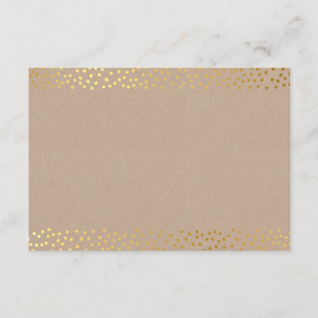 CARTE D'ENCOMBREMENT or rustique mini confetti kra (Devant)