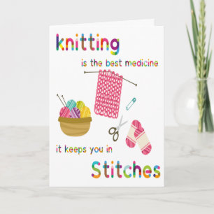 Carte d'encouragement au tricot
