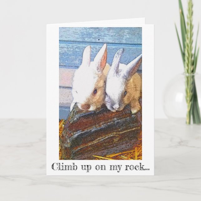 Carte d'encouragement Bunny (Devant)