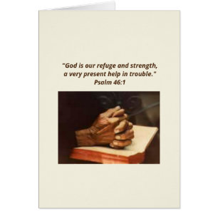 Carte d'encouragement des mains de prière