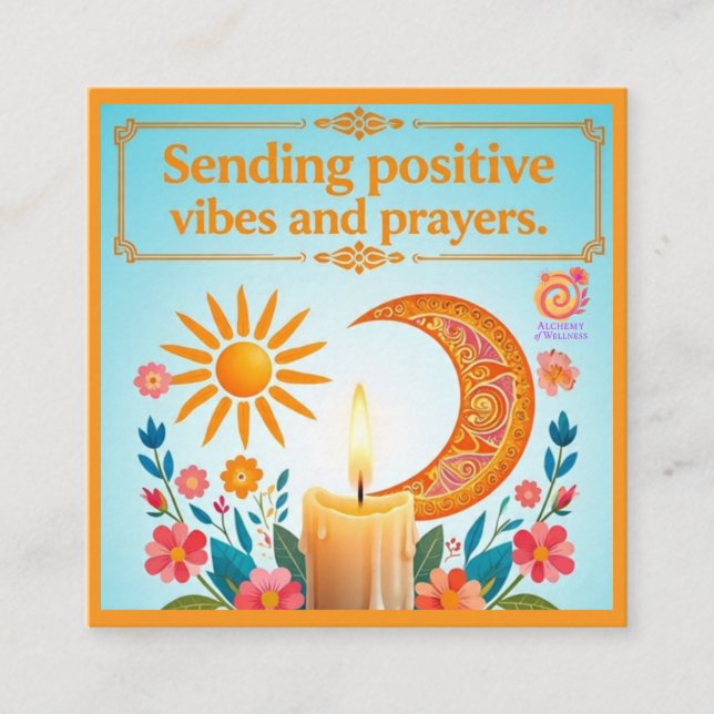 CARTE D'ENCOURAGEMENT DES VIBES POSITIVES ET DES P (Devant)