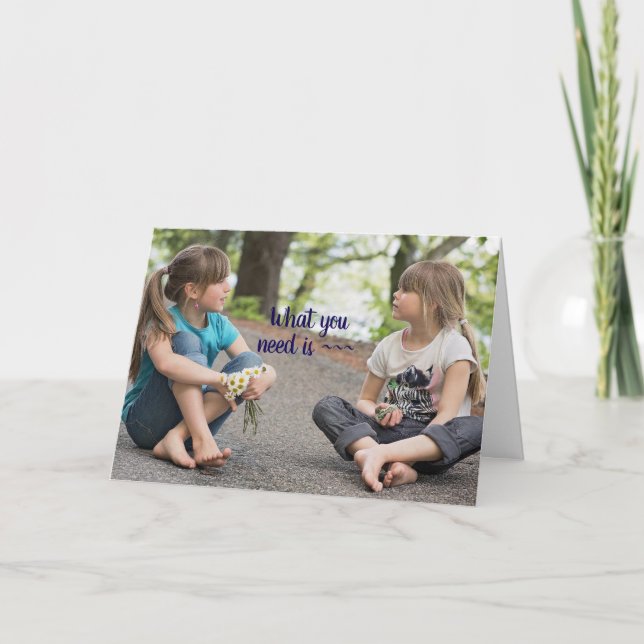 CARTE D'ENCOURAGEMENT FILLE-FILLE (Devant)