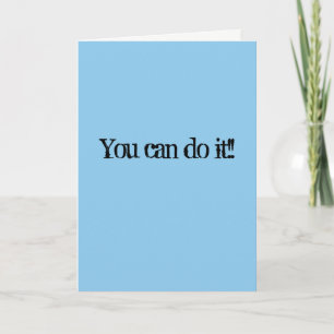 Carte d'encouragement - ironiquement !