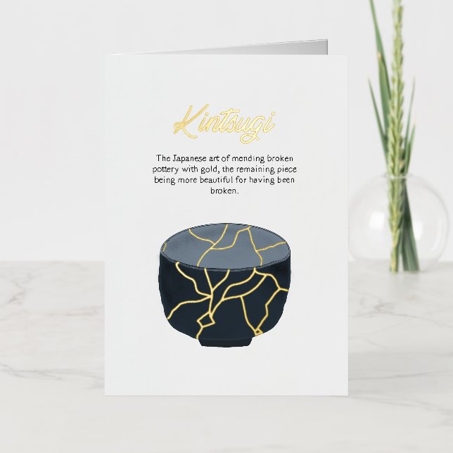 Carte d'encouragement Kintsugi Golden Joinery (Recto)