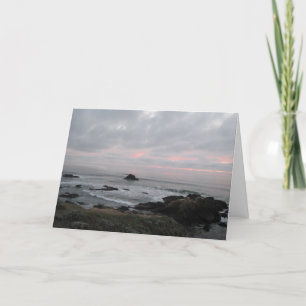 Carte d'encouragement : Littoral rocheux au