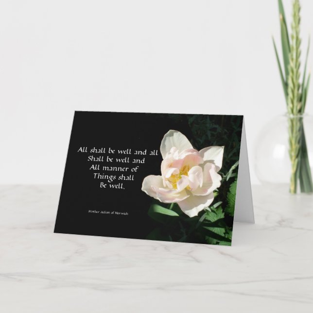 Carte d'encouragement Mère Julian Quote (Devant)