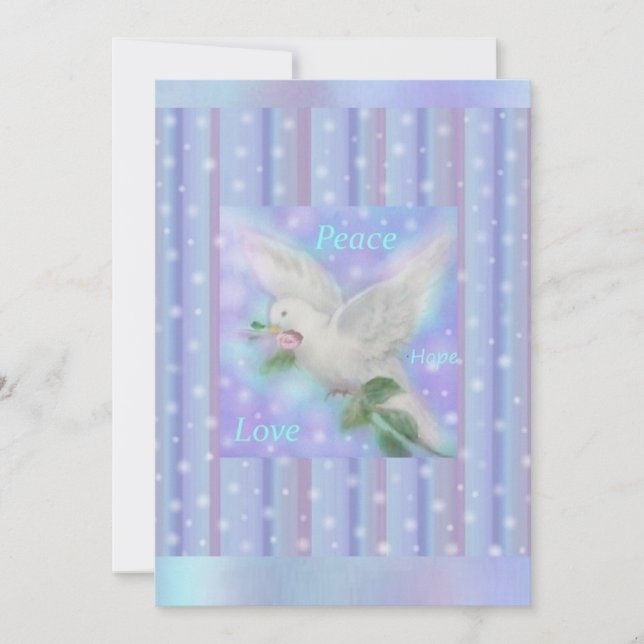 Carte d'encouragement "Peace Hope Love" (Devant)