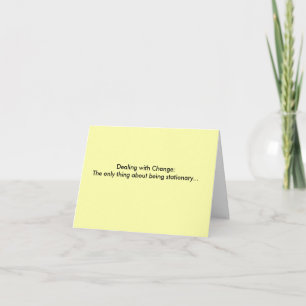 Carte d'encouragement - traitant le changement