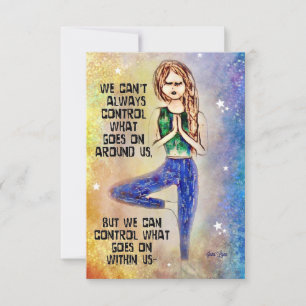Carte d'encouragement Yoga personnalisée