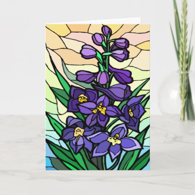 Carte Dendrobium en verre (Devant)