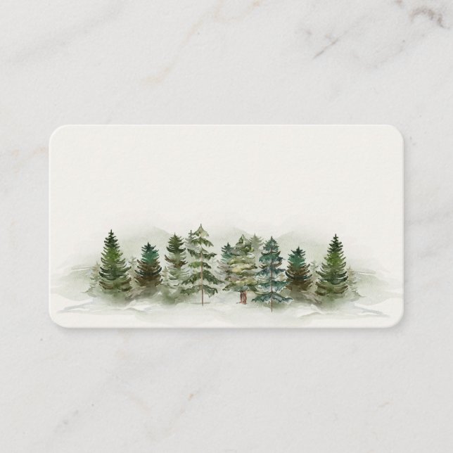 carte d'endroit forêt bois anniversaire ou baby sh (Devant)