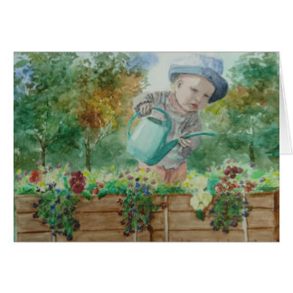 Carte d'enfant de fleur - customisée