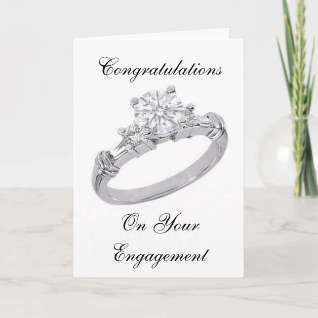 CARTE D'ENGAGEMENT D'ANNEAU DIAMOND (Devant)