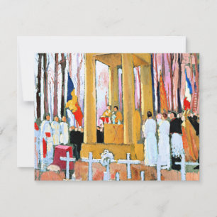 Carte Denis - Messe devant la tombe d'Ernest Psichari