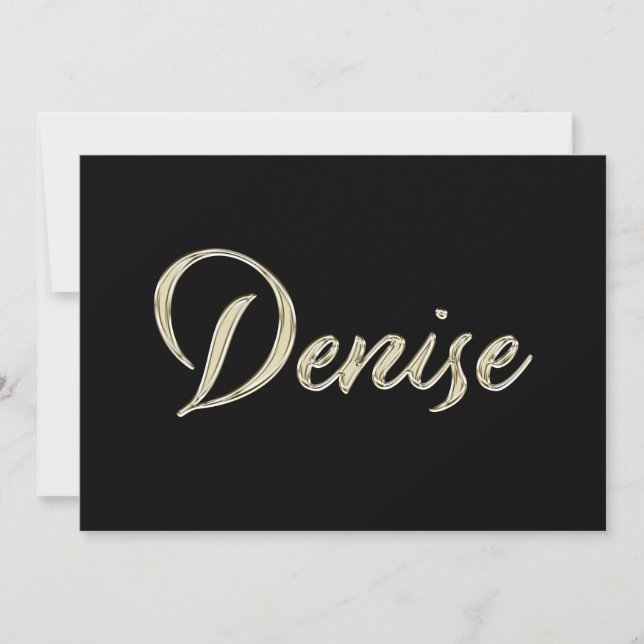 Carte Denise white gold Handwriting (Devant)