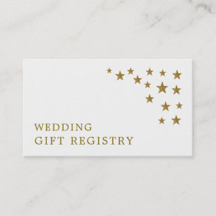Carte d'enregistrement cadeau Gold Parties scintil