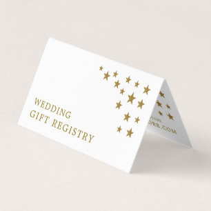 Carte d'enregistrement cadeau Gold Parties scintil