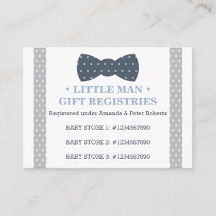 Carte d'enregistrement cadeau, Little Man, Cravate