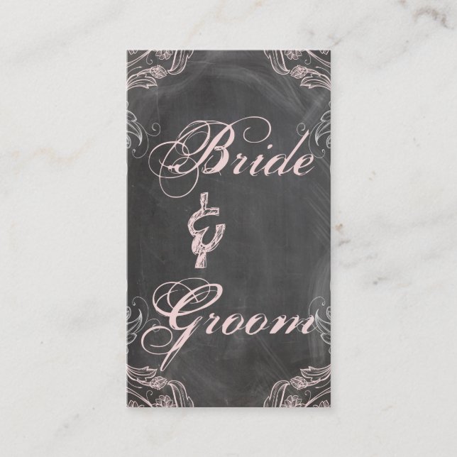 Carte d'enregistrement de mariée rose rose rose an (Devant)