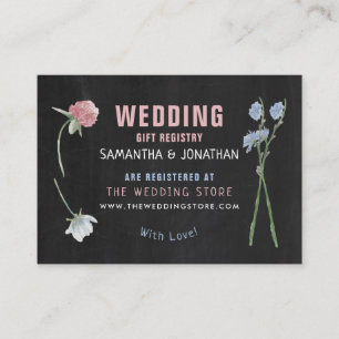 Carte d'enregistrement des cadeaux Wild Floral Cha