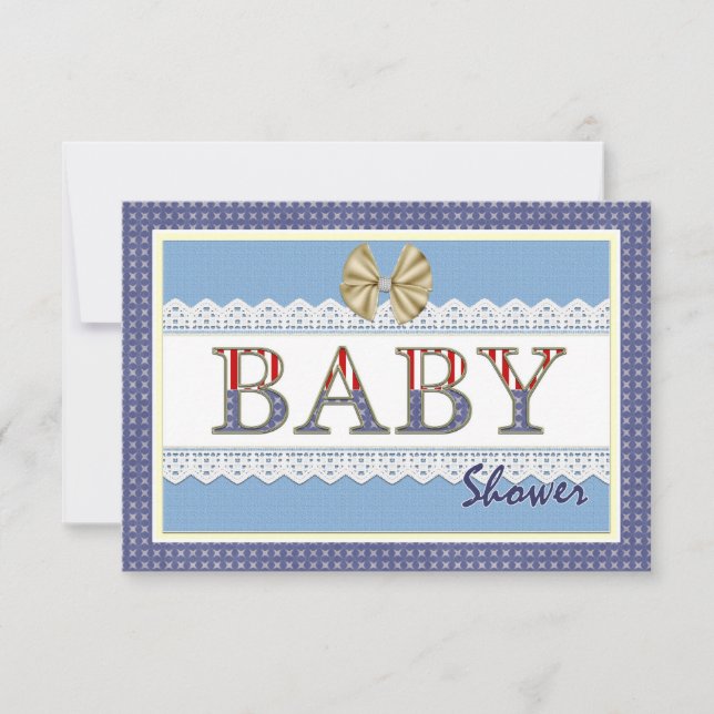 Carte d'enregistrement du Baby shower en dentelle  (Devant)