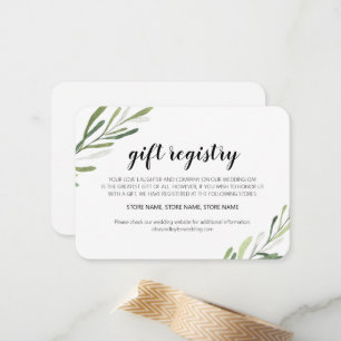 Carte d'enregistrement Rustic Elegant Greenery