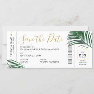 Carte d'enregistrement Tropical Green Feuilles Boa