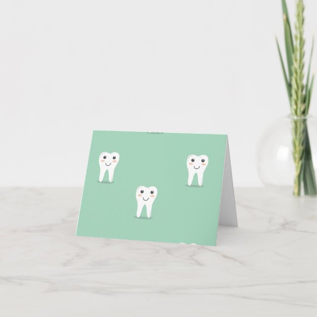 Carte Dent heureuse Kawaii (Devant)