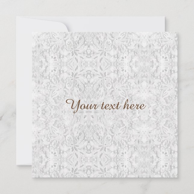 Carte Dentelle blanche tombante (Devant)