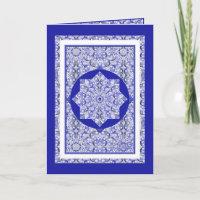 Dentelle en céramique Bleu de Grèce anniversaire