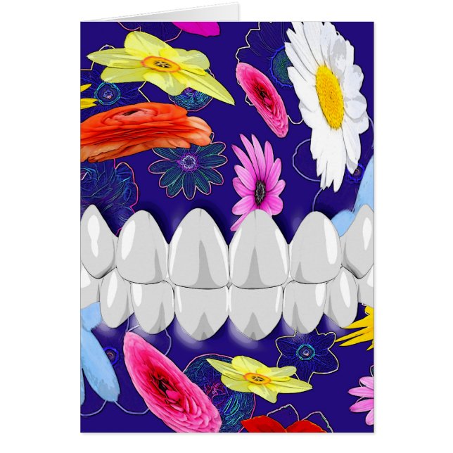 Carte Dentiste de la rotation de la fleur des dent (Devant)