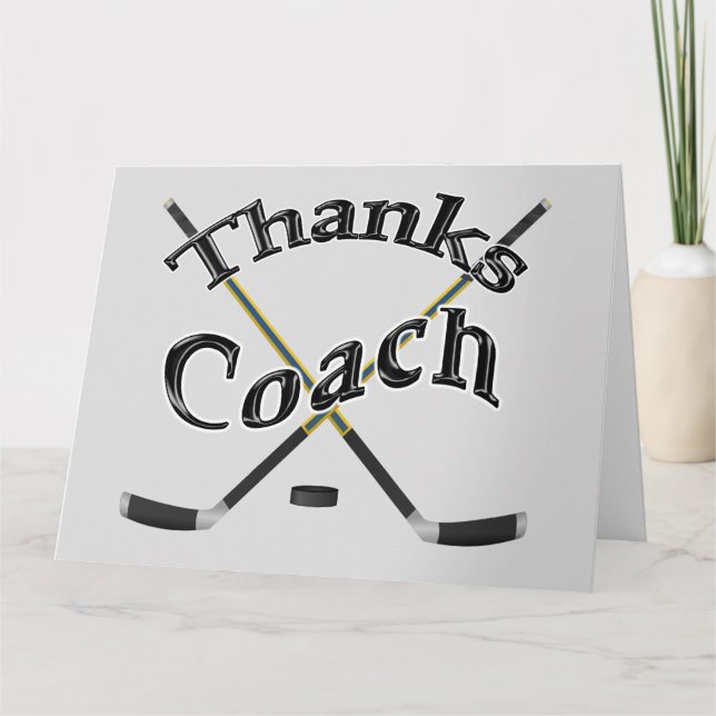 Carte d'entraîneur de hockey personnalisable avec  (Devant)