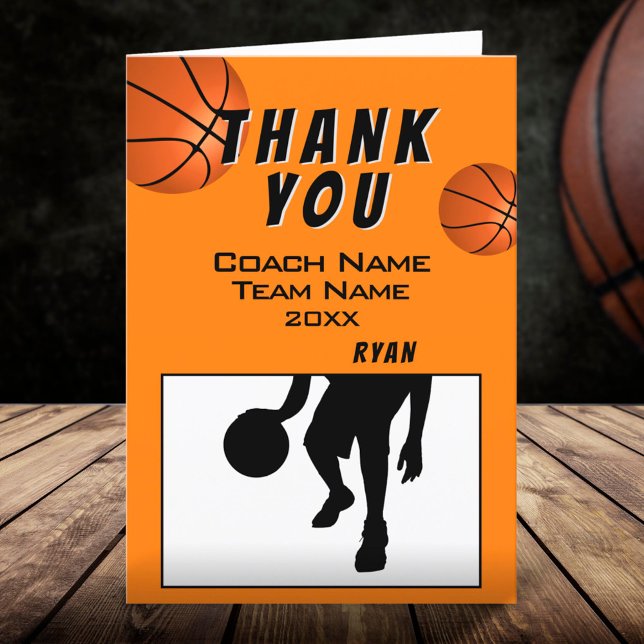 Carte d'entraîneur de Merci de basket moderne (Créateur téléchargé)