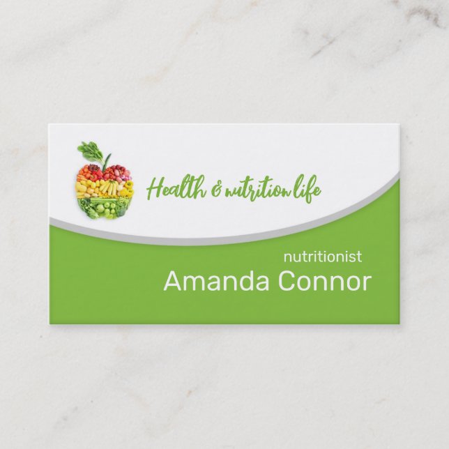 Carte d'entraîneur nutritionniste/nutritionnelle m (Devant)