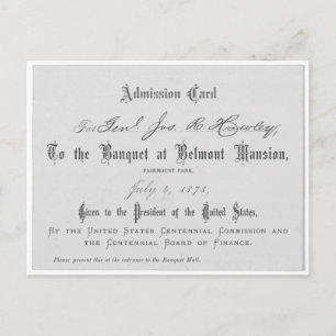 Carte d'entrée de la banque présidentielle