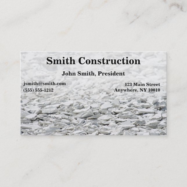 Carte d'entreprise de construction (Devant)